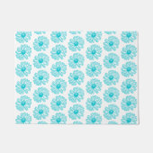 Robin Egg Blue Daisy Print, Hippie Flowers Pattern Deurmat (Voorkant)