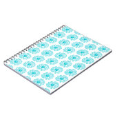 Robin Egg Blue Daisy Print, Hippie Flowers Pattern Notitieboek (Linkerzijde)