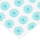 Robin Egg Blue Daisy Print, Hippie Flowers Pattern Tafelkleed (Gekanteld)