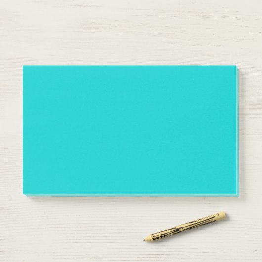 Robin Egg Blue Effen Kleur | Klassiek | Elegant Post-it® Notes (Op bureau)