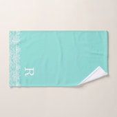Robin Egg Blue en Lace Monogrammed Bath Towel Set Bad Handdoek (Handdoek)