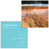 Robin Egg Blue en White Photography Vierkante Visitekaartje