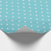Robin Egg Blue en White Polka Dots Gift Wrap Cadeaupapier (Hoek)