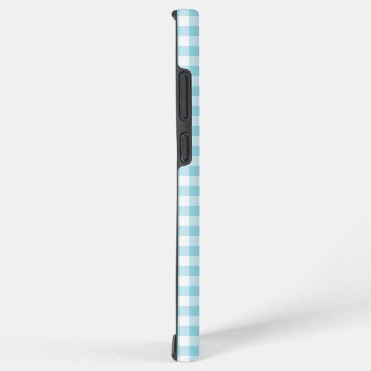 Robin Egg Blue Gingham Girly Signature Samsung Galaxy Hoesje (Rechterkant)