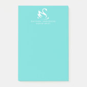 Robin Egg Blue Minimalist Swan Logo Post-it® Notes (Voorkant)
