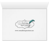Robin Egg Blue Oranje Damask Table Number kaart 10 (Binnen Horizontaal (Onder))