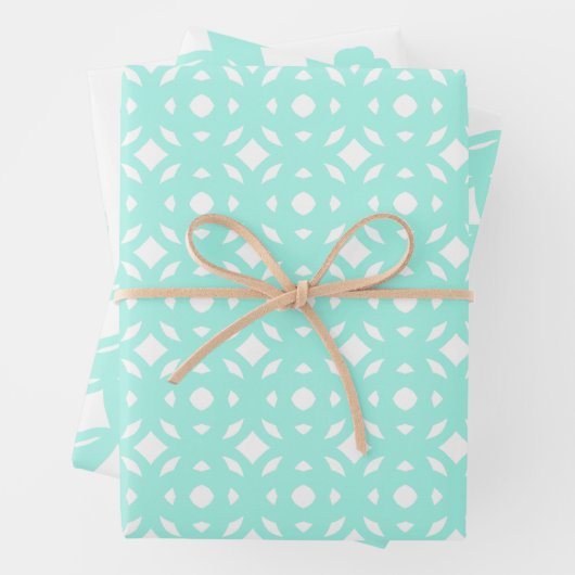 Robin Egg Blue Pattern Inpakpapier Vel (In situ)