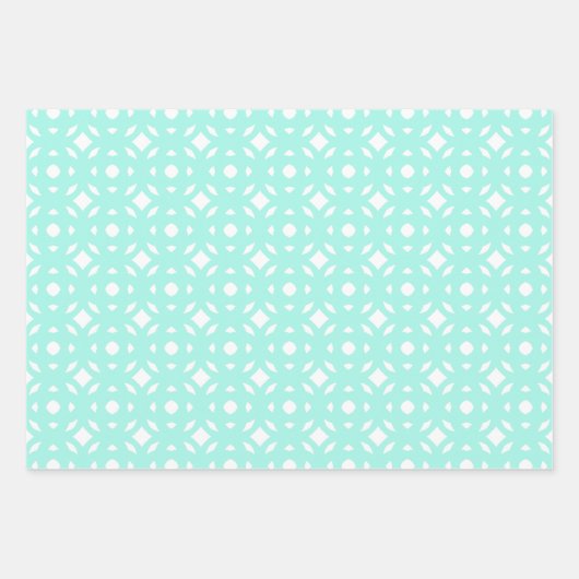 Robin Egg Blue Pattern Inpakpapier Vel (Voorkant)