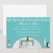 Robin Egg Blue Post Wedding Brunch nodigt Kaart (Voorkant / Achterkant)