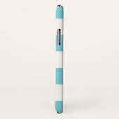 Robin Egg Blue Rugby Stripes met naam Case-Mate iPhone Case (Achterkant / rechts)