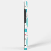 Robin Egg Blue Schattige kattenpatroon Samsung Galaxy Hoesje (Rechterkant)