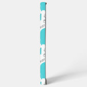 Robin Egg Blue Schattige kattenpatroon Samsung Galaxy Hoesje (Linkerkant)