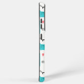 Robin Egg Blue Schattige kattenpatroon Samsung Galaxy Hoesje (Rechterkant)