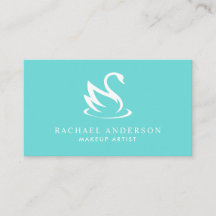 Robin Egg Blue Swan Logo Minimalist