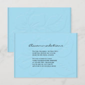 Robin Egg Blue Tone op Tone Hibiscus Insert Informatiekaartje (Voorkant / Achterkant)