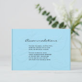 Robin Egg Blue Tone op Tone Hibiscus Insert Informatiekaartje (Staand voorkant)