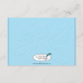 Robin Egg Blue Tone op Tone Hibiscus Insert Informatiekaartje (Achterkant)