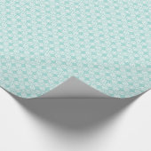Robin Egg Blue Turquoise & White Damask #2 Cadeaupapier (Hoek)