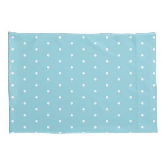 Robin Egg Blue with White Dots Standard Kussensloop (Achterkant-Rechts)
