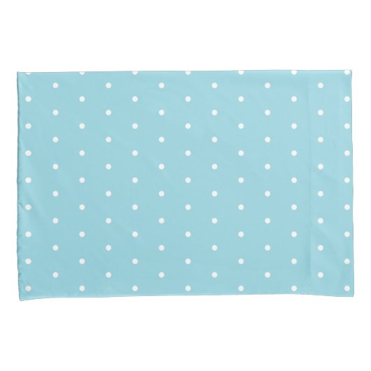 Robin Egg Blue with White Dots Standard Kussensloop (Voorkant-Rechts)