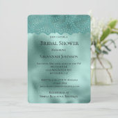 Robin Egg Green Lace and Diamonds Vrijgezellenfees Kaart (Staand voorkant)