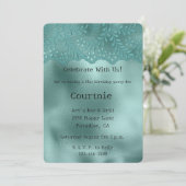 Robin Egg Green Lace en Diamonds Verjaardag Kaart (Staand voorkant)