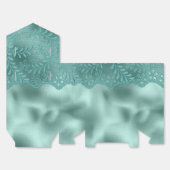 Robin Egg Green Lace Vrijgezellenfeest Bedankdoosjes (Ongevouwen)