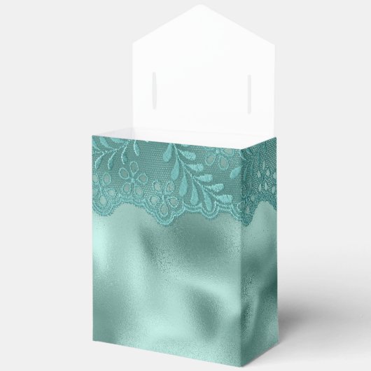 Robin Egg Green Lace Vrijgezellenfeest Bedankdoosjes (Open)