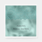 Robin Egg Green Lace Vrijgezellenfeest Servet (Voorkant)