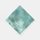 Robin Egg Green Lace Vrijgezellenfeest Servet (Hoek)