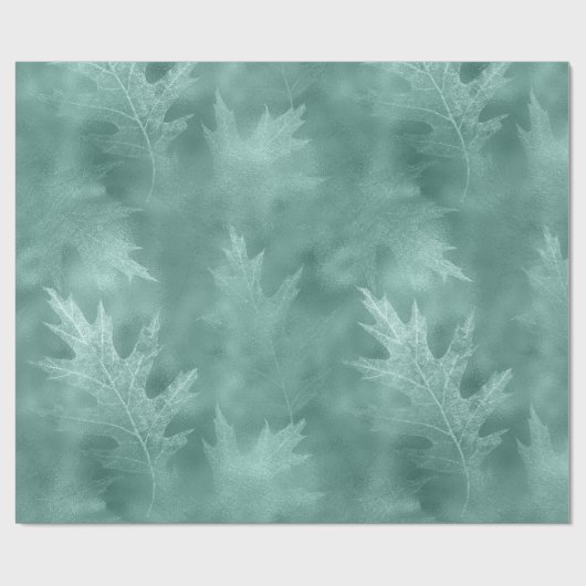 Robin Egg Green Leaf Cadeaupapier (Vlak)