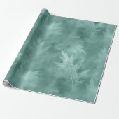 Robin Egg Green Leaf Cadeaupapier (Uitgerold)