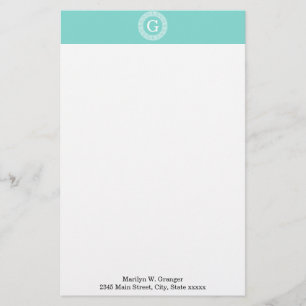 Robin Egg Wht Grieks Zeer belangrijk Rand Lijst In Briefpapier