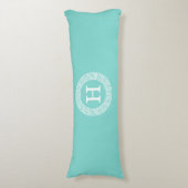 Robin Egg Wht Grieks Zeer belangrijk Rand Lijst In Lichaamskussen (Voorkant Verticaal)