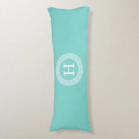 Robin Egg Wht Grieks Zeer belangrijk Rand Lijst In Lichaamskussen (Voorkant Verticaal)