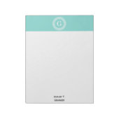 Robin Egg Wht Grieks Zeer belangrijk Rand Lijst In Notitieblok (Linkerzijde)