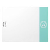 Robin Egg Wht Grieks Zeer belangrijk Rand Lijst In Notitieblok (Voorkant)