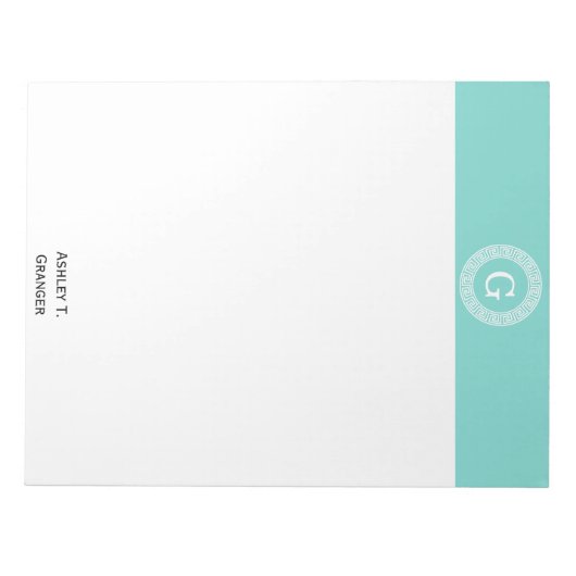 Robin Egg Wht Grieks Zeer belangrijk Rand Lijst In Notitieblok (Voorkant)