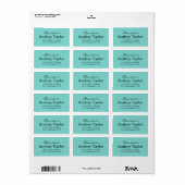 Robin Ei Blau Elegant Retouradres Etiket (Full Sheet)