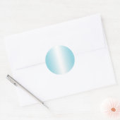 Robin Ei Blauw en Wit Gradiënt Blank Ronde Sticker (Envelop)