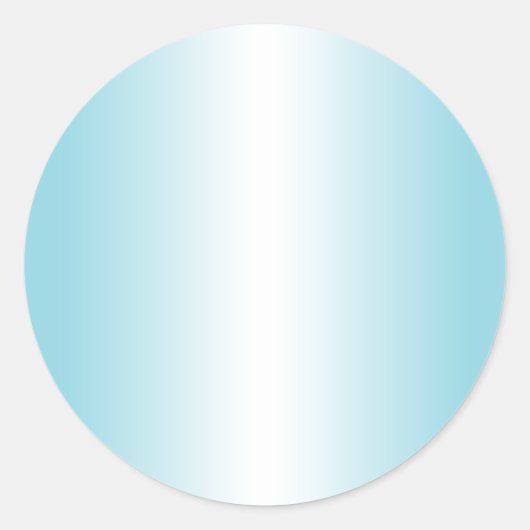 Robin Ei Blauw en Wit Gradiënt Blanko Ronde Sticker (Voorkant)
