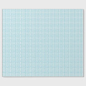Robin Ei Blauw en Wit Grieks Sleutel Patroon Cadeaupapier (Vlak)