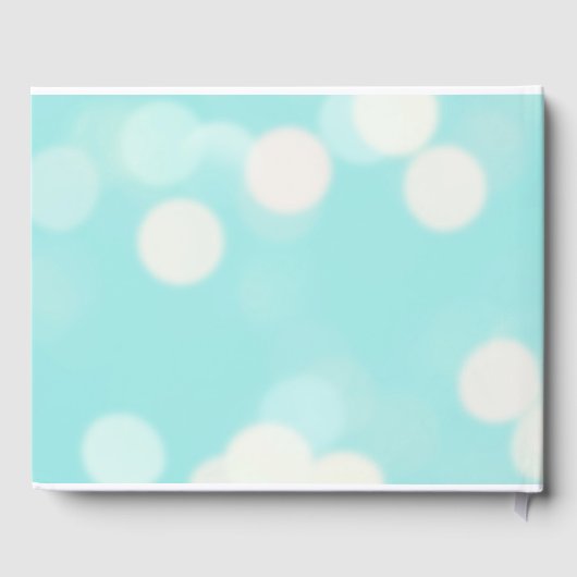 Robin Ei Blauw en Zwart Elegant Bruiloft Gastenboek (Achterkant)