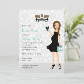 Robin Ei Blauw Leopard Zwanger Mam Baby shower Kaart (Staand voorkant)