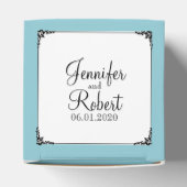Robin Ei Blauw Posh Bruiloft Favor Box Bedankdoosjes (Bovenkant)