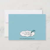 Robin Ei Blauw Posh Bruiloft Receptie Kaart (Achterkant)