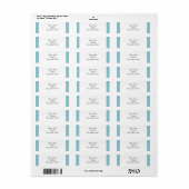 Robin Ei Blauwe Initialen Posh Bruiloft Label (Full Sheet)