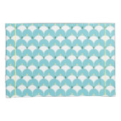 Robin-eiblauw en wit abstract lippenpatroon kussensloop (Voorkant-Rechts)