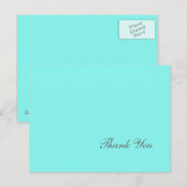 robin ' eicelblauwe turquoise aqua blue bruiloft briefkaart (Voorkant / Achterkant)