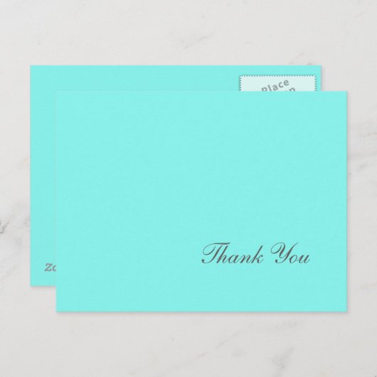 robin ' eicelblauwe turquoise aqua blue bruiloft briefkaart (Voorkant / Achterkant)